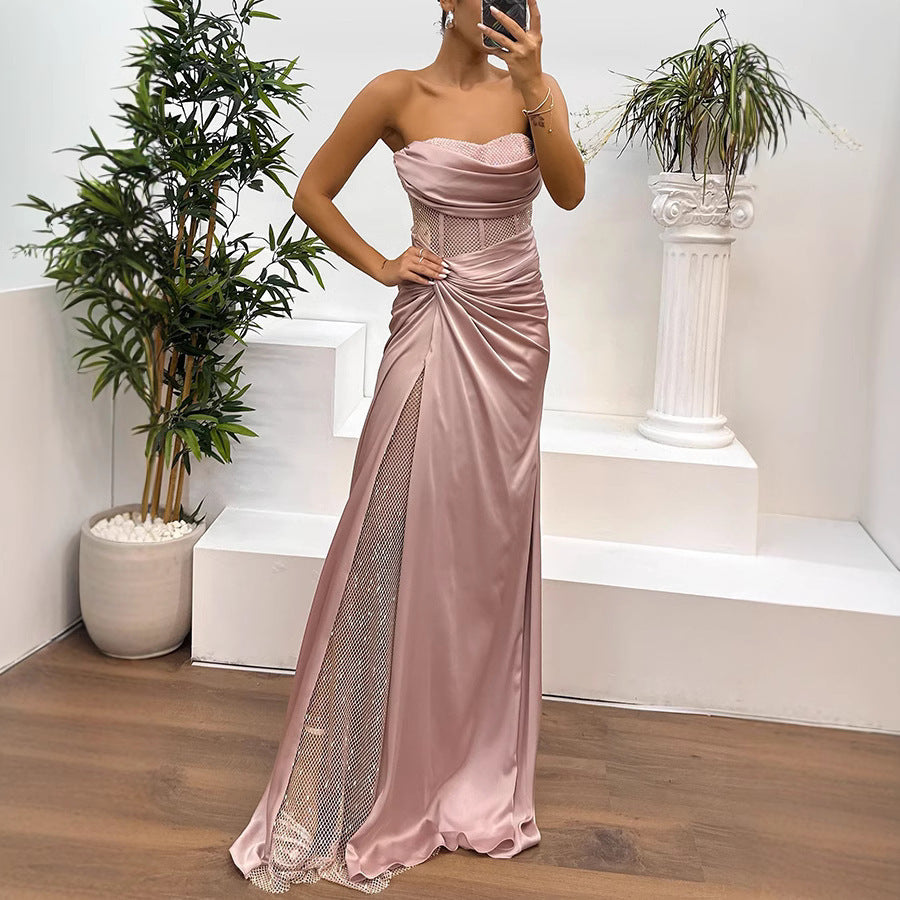 robe longue  en satin